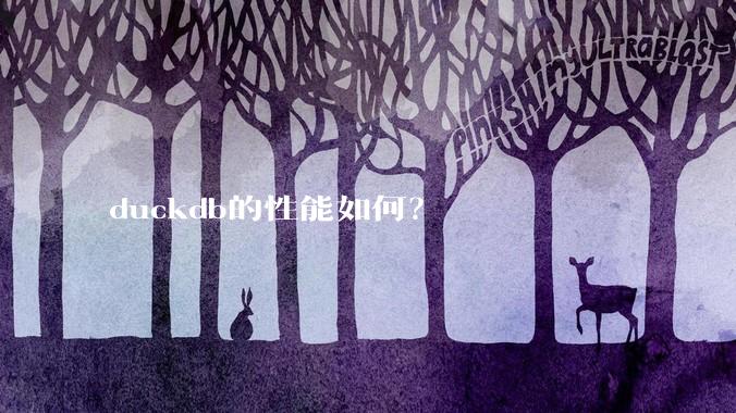 duckdb的性能如何?