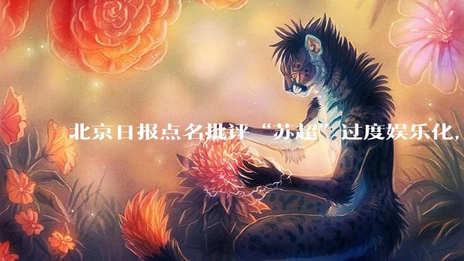 北京日报点名批评“苏超”过度娱乐化,它是否管的太宽了?为什么无良媒体不会被查封取缔?