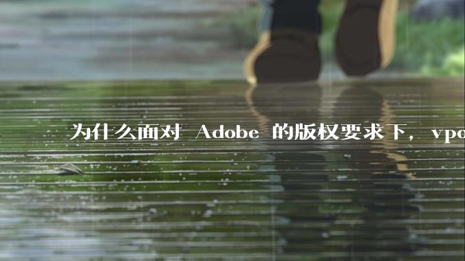 为什么面对 Adobe 的版权要求下,vposy 大神还能从容不迫?